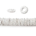 7mm Daisy Spacers with 3.5mm Large Hole 8 inch 145 Beads