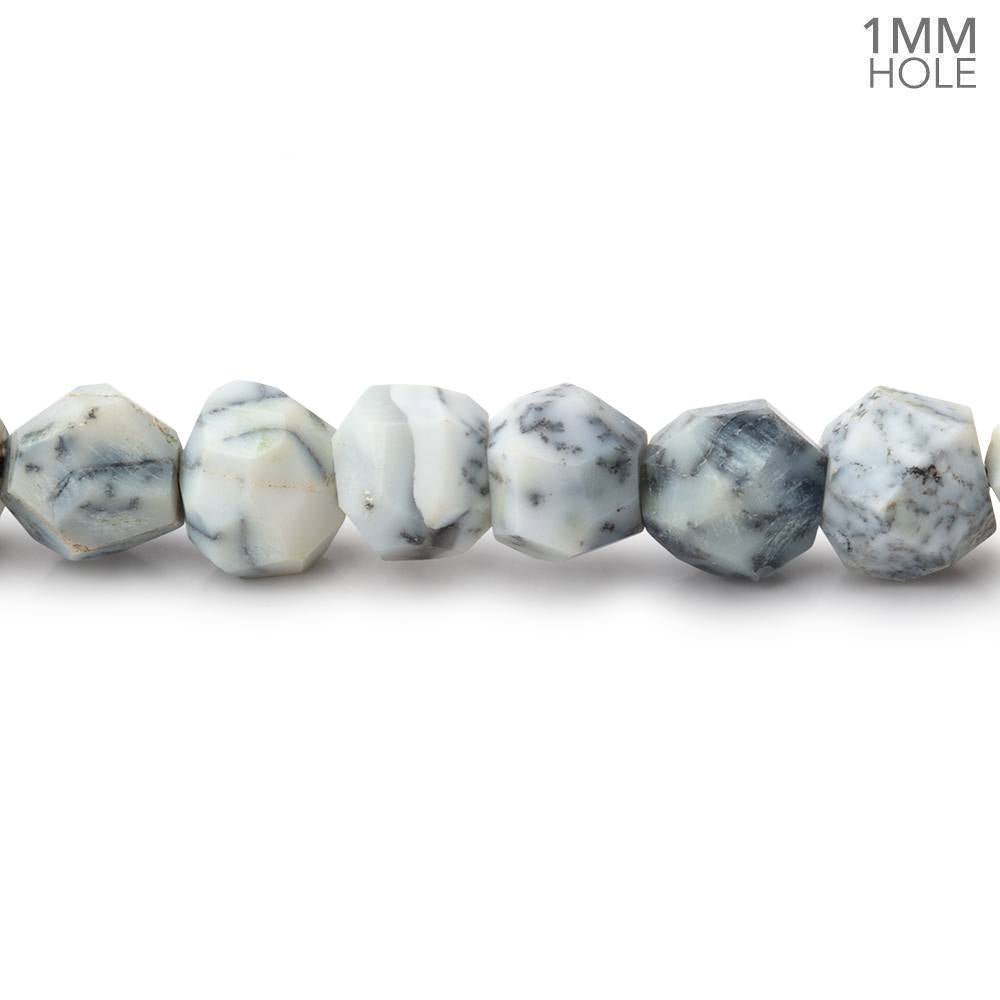7mm Dendritic Opal Modified Round Beads 14 inch 52 pieces with 1mm Drill Hole