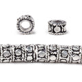 7mm Dotted Cylinder Tube Beads 8 inch 47 pieces
