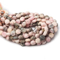 7mm Matte Rhodochrosite plain coin beads 7.5 inch 27 pieces