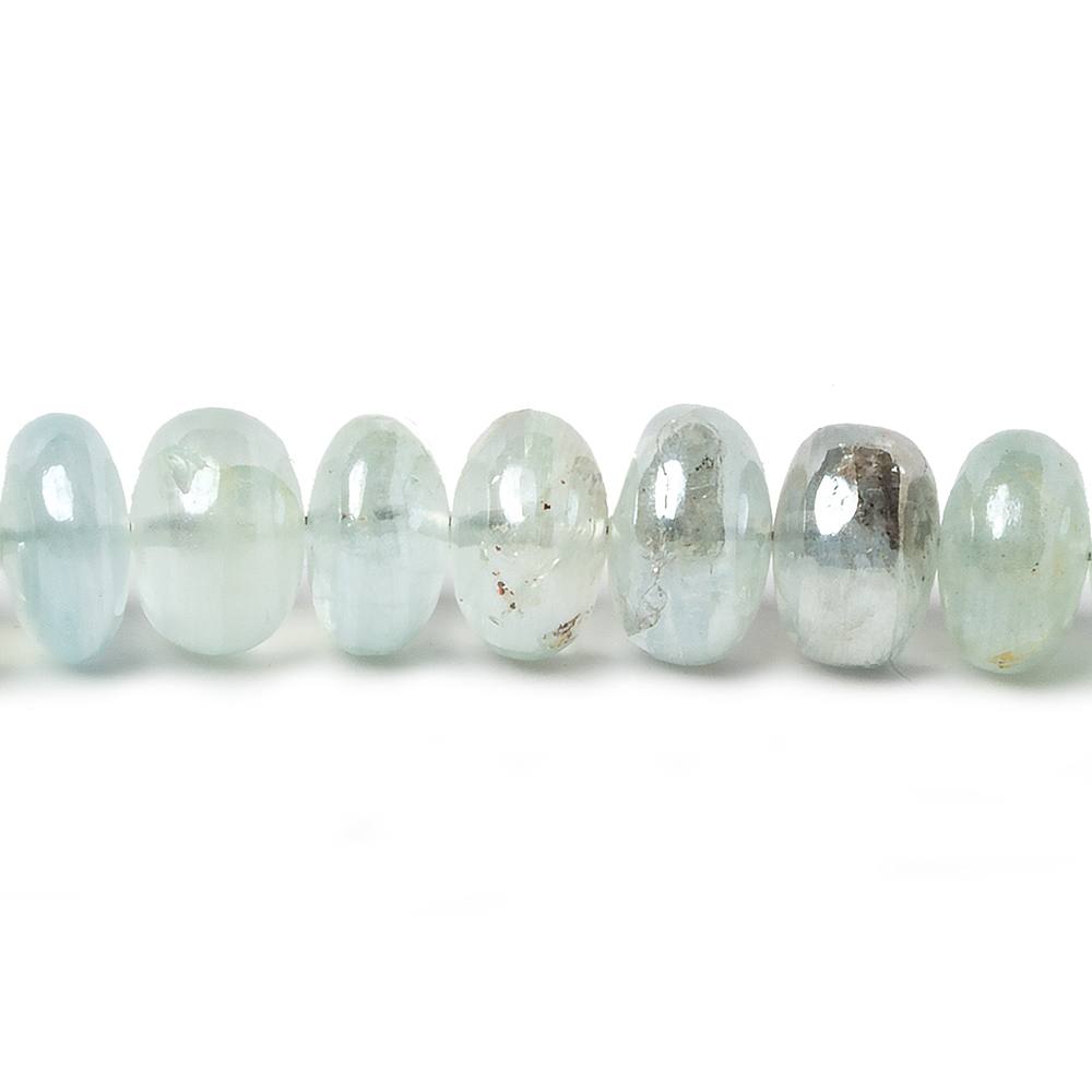 7mm Mystic Aquamarine plain rondelle beads 8 inch 45 pieces