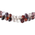 7x4-8x6mm MultiColor Spinel Carved Pear Beads 3.5 inch 31 pieces