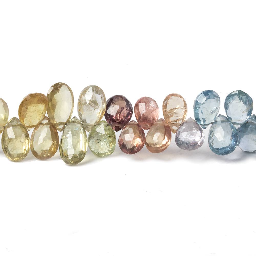 7x5-10x5mm Umba Multi-Color Sapphire Pear Briolette 8 inch 78 pieces
