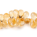 7x5-10x6mm Citrine Faceted Tear Drop 8 inch 55 Beads