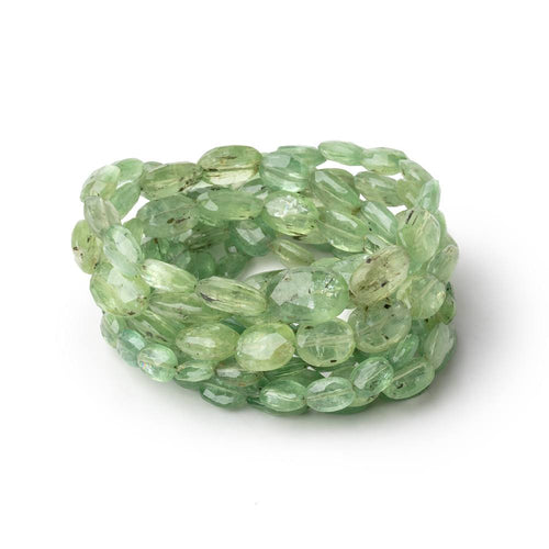 7x5-11x8mm Green Kyanite Faceted Oval Beads 16 inch 47 pieces