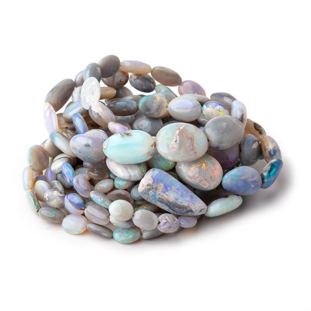7x5-15x11mm Australian Opal Plain Nugget Beads 18 inch 48 pieces