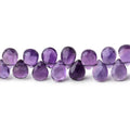 7x5mm Amethyst Faceted Pear Beads 8 inch 64 pieces