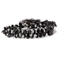 7x5mm Black Spinel faceted pears 8 inch 60 beads