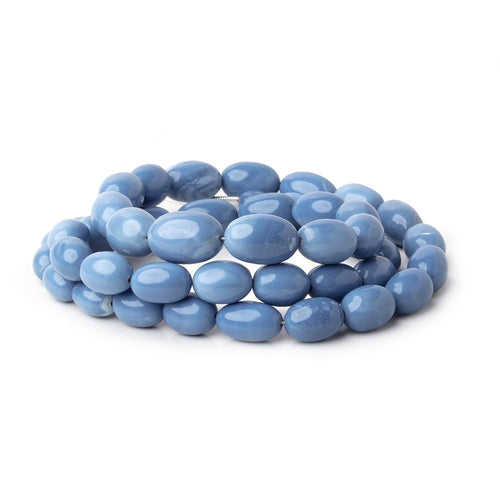 7x6-14x9mm Owyhee Blue Opal Plain Olive Beads 20 inch 45 pieces AA