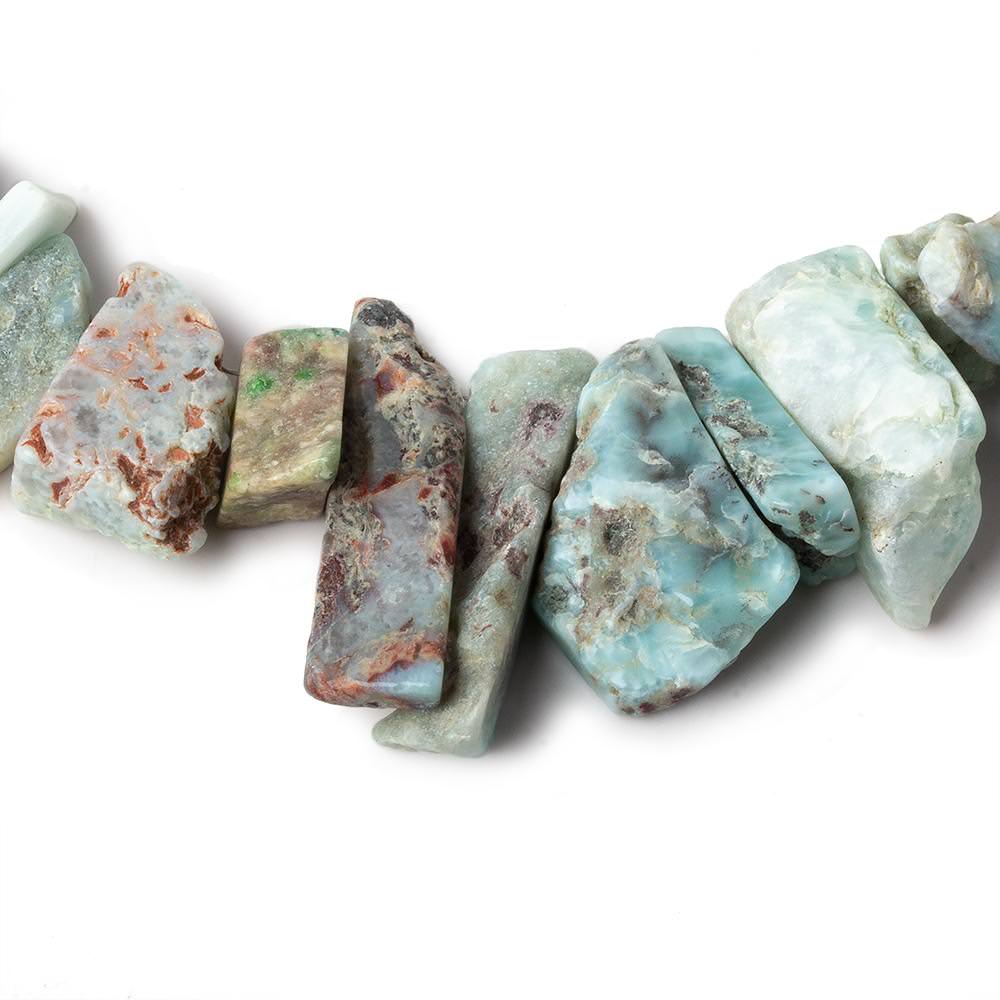 7x6-19x13mm Larimar top drilled Natural Crystal Chip beads 7.5 inch  beads