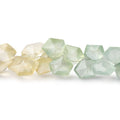 7x6-9x8mm Prehnite Faceted Pentagonal Beads 8 inch 55 pieces