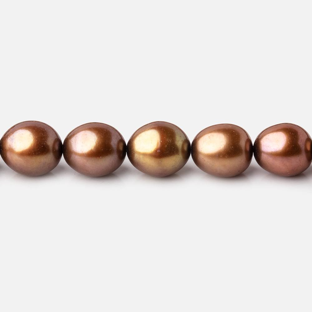 7x6mm Chestnut Oval Freshwater Pearls 16 inch 55 pieces