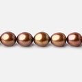 7x6mm Chestnut Oval Freshwater Pearls 16 inch 55 pieces
