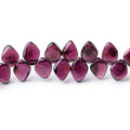 7x6mm Rhodolite Garnet Plain Kite Beads 7.5 inch 54 pieces