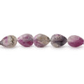 7x6mm Ruby in Marble Matrix Straight Drill Faceted Pear Beads 8 inch 26 pieces