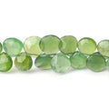 7x7-8.5x8.5mm Serpentine Faceted Heart Beads 8 inch 52 pieces A