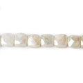 7x7mm Silverite Sapphire Faceted Cube beads 8 inch 30 pcs