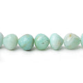 7x9-8x9mm Blue Peruvian Opal Faceted Candy Kiss beads 8 inch 24 beads