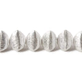7x9x9mm Sterling Silver Plated Copper Trillion Bead 8 inch 27 pcs