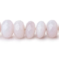 8-10mm Natural Lavender Chalcedony Faceted Rondelles 18 inch 75 Beads AAA