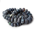 8-12.5mm Blue Grey Australian Opal faceted rondelle beads 18 inch 73 pieces