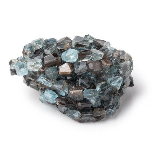 8-12mm Copper Moss Aquamarine Faceted Nugget 16 inch 42 Beads AAA