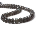 8-12mm Platinum Grey Moonstone faceted rondelles 15 inch 56 Beads