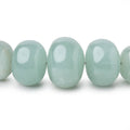 8-17.5mm Aquamarine Plain Rondelle Beads 14 inch 48 pieces
