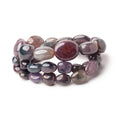 8-17mm Sapphire & Ruby Plain Nugget Beads 18 inch 41 pieces