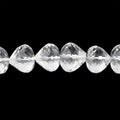 8-8.5mm Crystal Quartz Straight Drill Candy Kiss 7.5 inch 27 Beads
