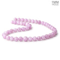 8-8.5mm Kunzite Plain Round Beads 16 inch 46 pieces 1mm hole AA