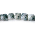 8-8.5mm Peacock Solar Quartz Faceted Cube Beads 8 inch 24 pieces