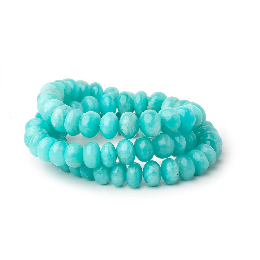 8-9mm Amazonite Plain Rondelle Beads 18 inch 80 pieces AAA