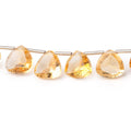 8-9mm Citrine Concave Faceted Triangular beads 8.5 inch 20 pieces AAA