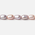 8-9mm Pastel Tri Color Oval Freshwater Pearls 15.5 inch 45 Beads