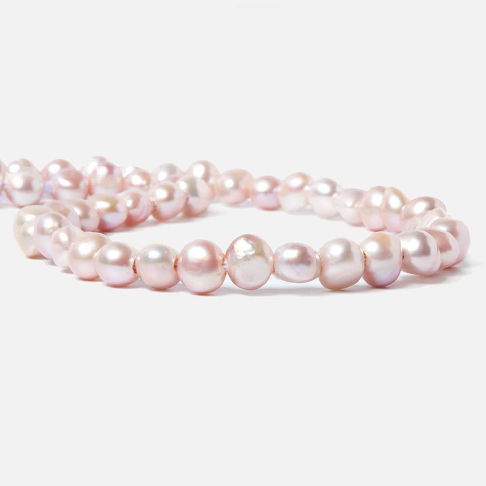 8.5-10.5mm Soft Pink Baroque Side Drill 2.5mm large hole Pearl 43 pcs