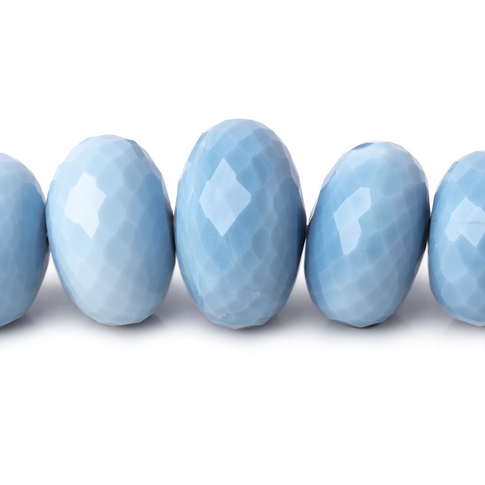 7.5-18mm Owyhee Blue Opal Faceted Rondelle Beads 20 inch 63 pieces AA