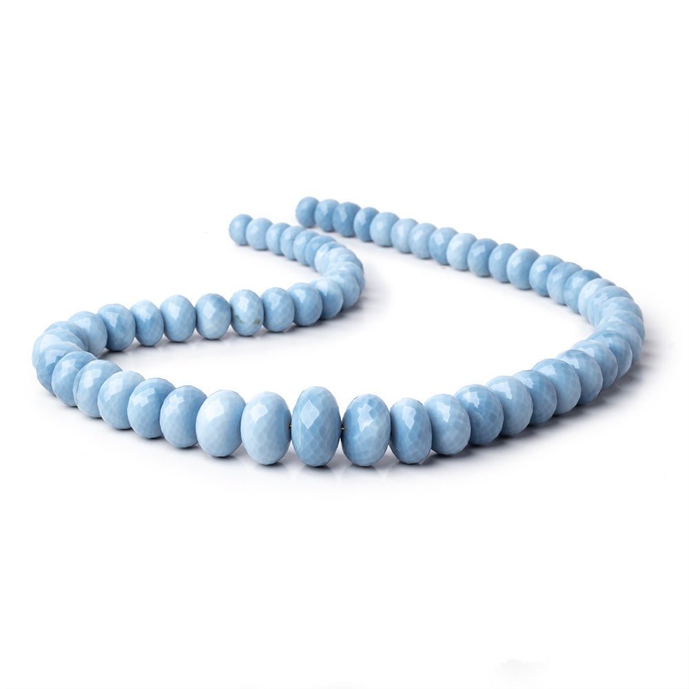 7.5-18mm Owyhee Blue Opal Faceted Rondelle Beads 20 inch 63 pieces AA