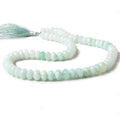 8.5-9.5mm Blue Peruvian Opal faceted rondelle beads 16 inch 72 pieces