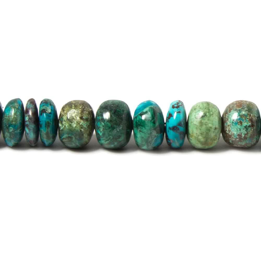 8.5-9mm Chrysocolla Plain Rondelle Beads 16 inch 61 pieces AA grade