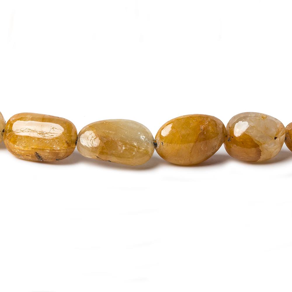 8.5x8-14x9mm Golden Yellow Sapphire Plain Nugget Beads 16 inch 35 pieces