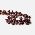 8mm - 10mm Merlot Top Drill Keshi Pearl, 15 inch