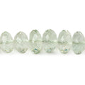 8mm - 11.5mm Prasiolite faceted rondelle beads 16 inch 74 pieces AAA