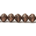 8mm Antiqued Copper Beads Roval Triple Leaf tip 8 inch 28 pcs