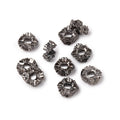 8mm Black Gold Plated Copper Floral Edge Spacer Set of 10 Large Hole Beads