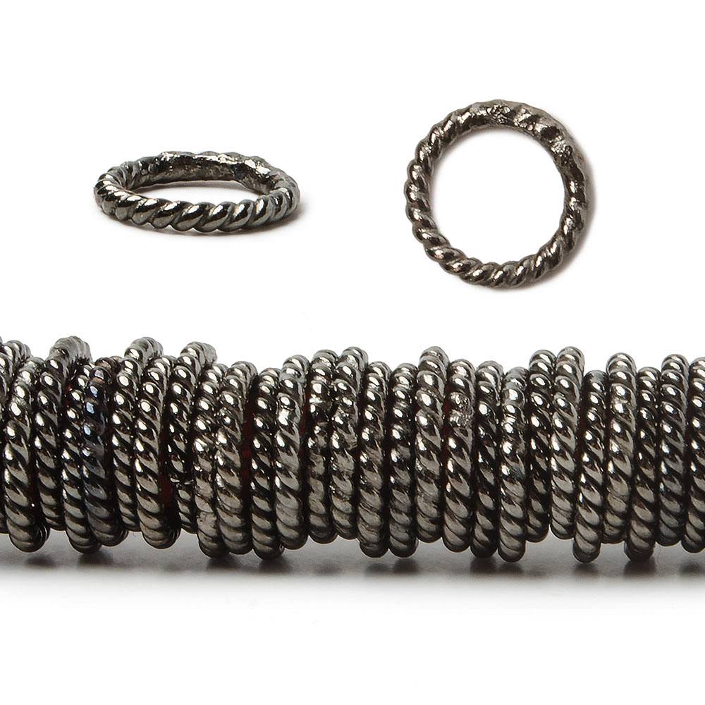 8mm Black Gold Plated Copper Twisted Jump ring 8 inch 140 pieces