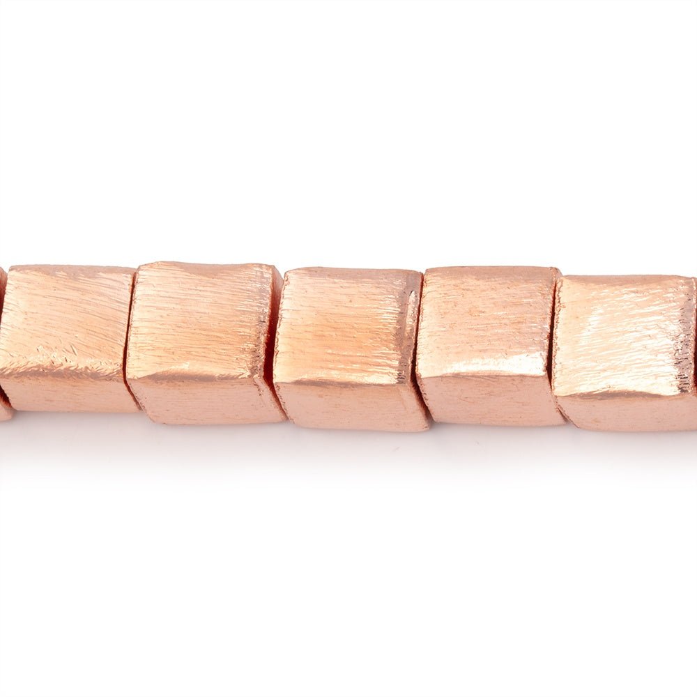 8mm Brushed Cube Beads