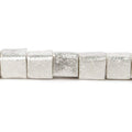 8mm Brushed Cube Beads