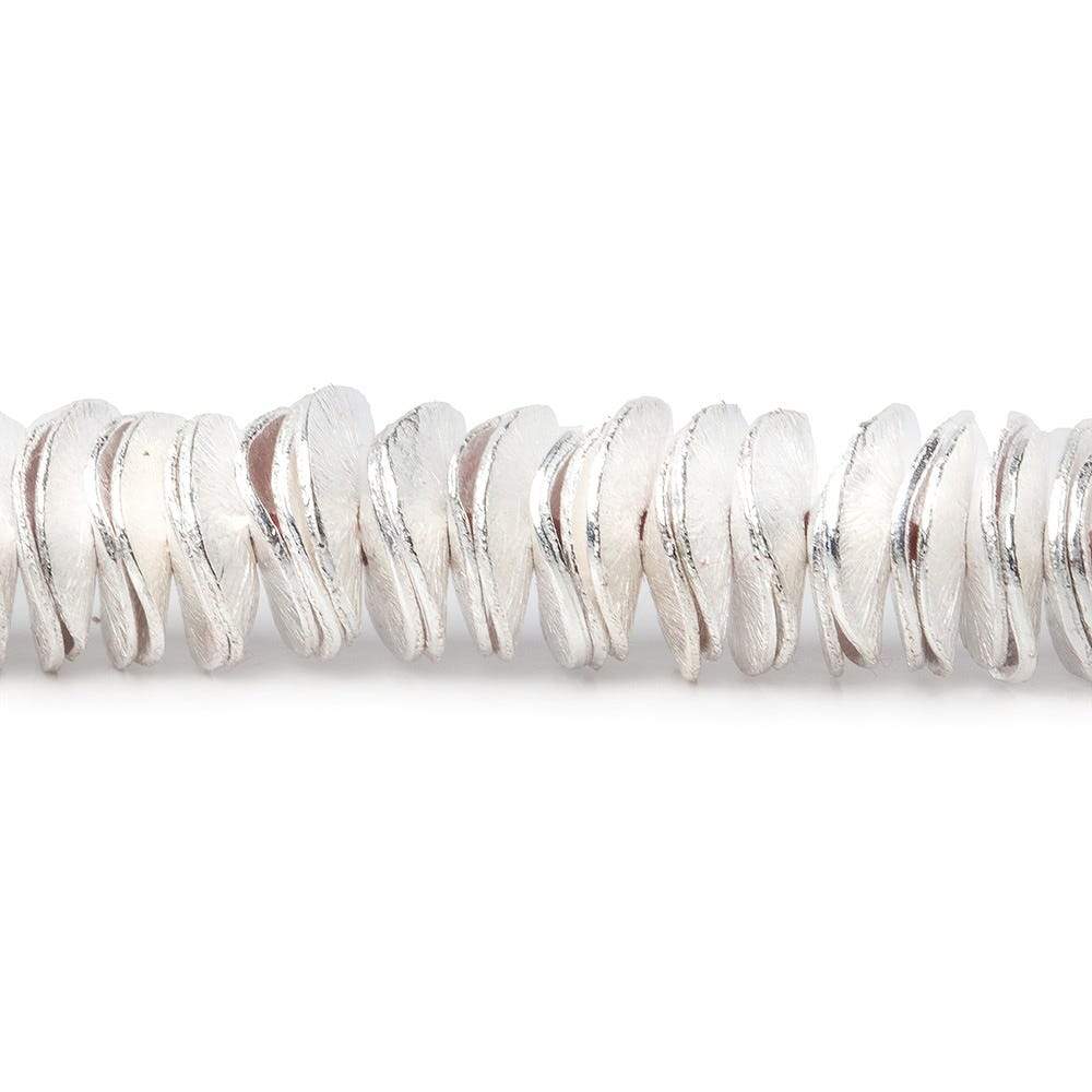 8mm Brushed Wavy Disc Spacers 8 inch 166 Beads