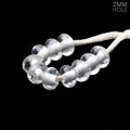 8mm Crystal Quartz 2mm Large Hole Plain Rondelle Set of 10